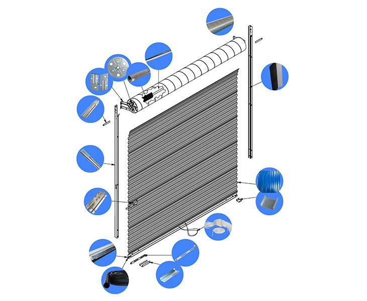 6x7 6x8 self storage unit roll up door gemax