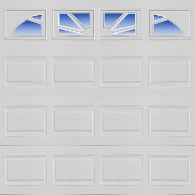 garage door short panel sunburst window s07