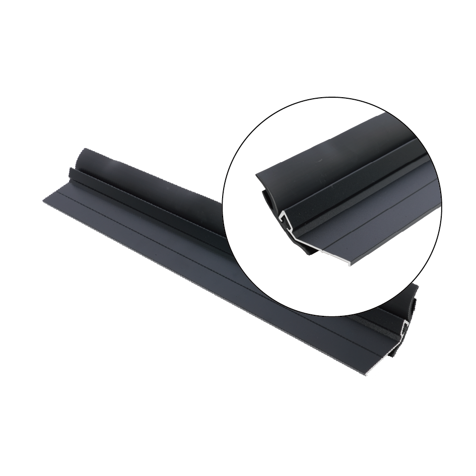 garage door side and top seal black gemax