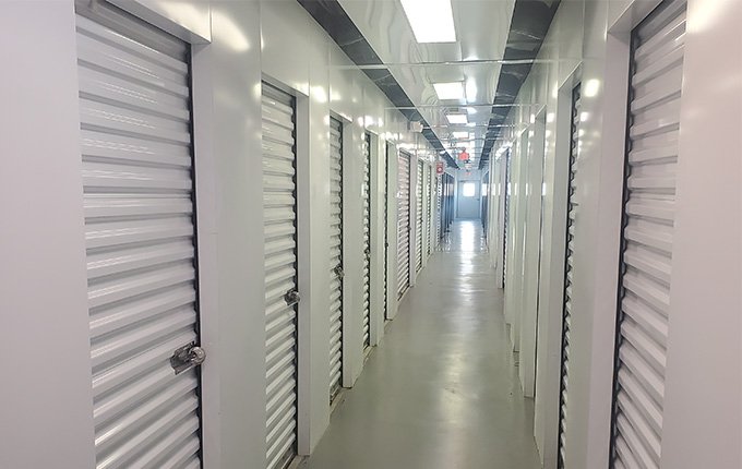 white model 650 self storage roll up garage doors
